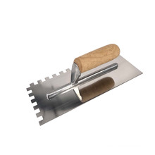 Carbon steel wood wooden handle blade with 12mm teeth construction tools vibrating concrete plastering trowel